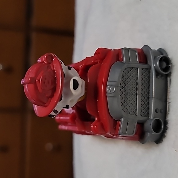 Paw Patrol Rescue Vehicle Figure Toy Racer Car Marshall Fire Engine - Picture 2 of 4